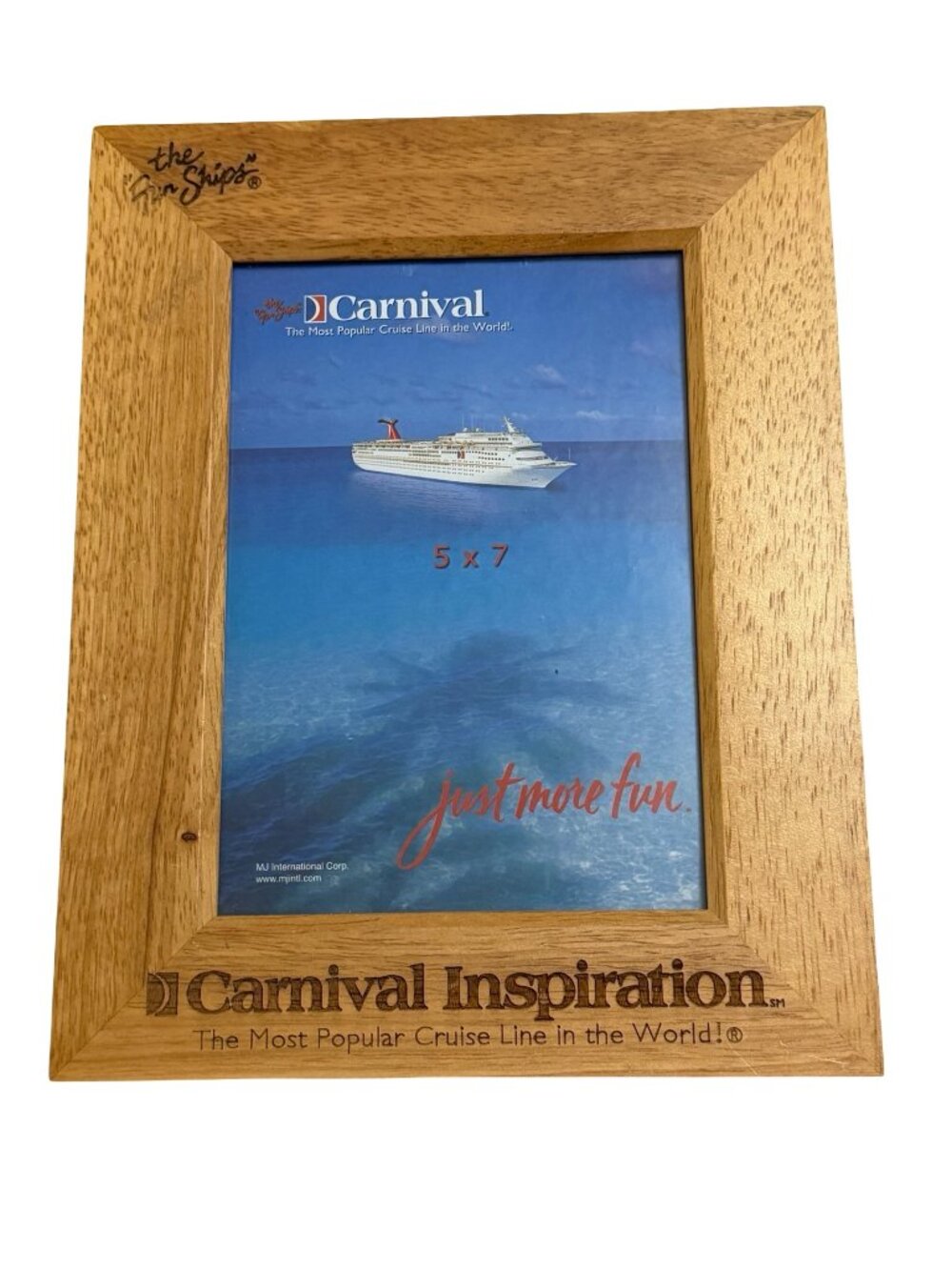 Carnival Inspiration Cruise Ship Wooden Picture Frame 5x7 Ron Ships